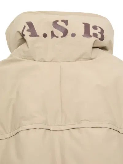 Acne Studios Button Padded Parka In Neutral