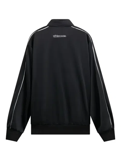 Inbetweeners Zip Striped Jacket In Black