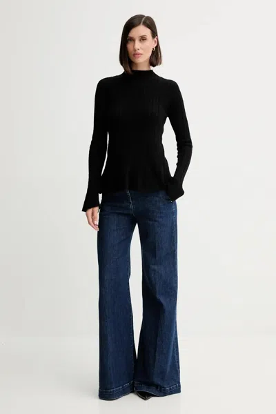 Twinset Cable-knit Jumper In Black