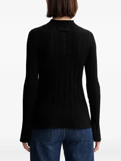 Twinset Cable-knit Jumper In Black