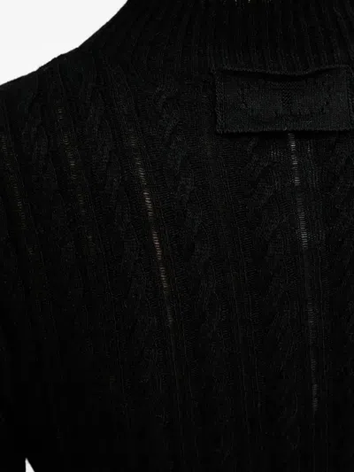 Twinset Cable-knit Jumper In Black