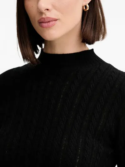 Twinset Cable-knit Jumper In Black