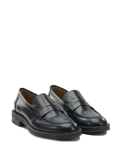 Copenhagen Black Smooth Leather Penny Loafer
