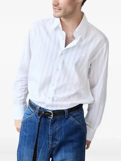 Carter Young Striped Shirt In White