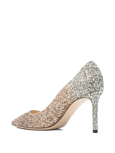 Jimmy Choo Glitter Degrade Pumps In Gold