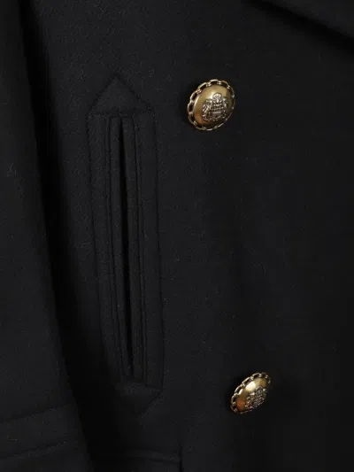 Zimmermann Hypnotic Double-breasted Wool-blend Coat In Black