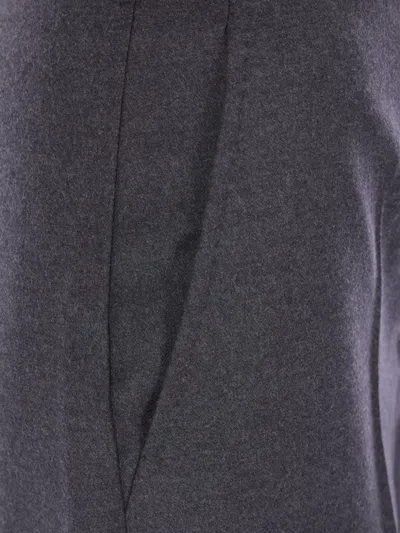 Max Mara Pantalone Lambro Grigio Scuro In Gray