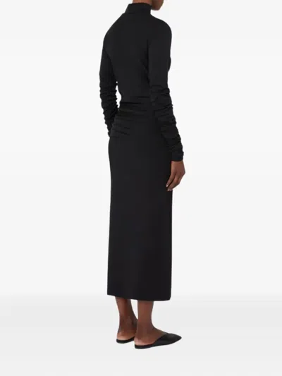 Max Mara Wool Jersey Dress In Black