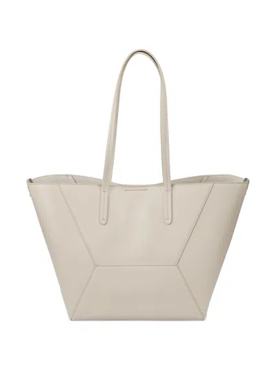 Brunello Cucinelli Bc Duo Logo-detail Shoulder Bag In Neutral