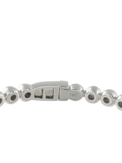 Pre-owned Lb Exclusive 14k White Gold Diamond Bracelet In Silver