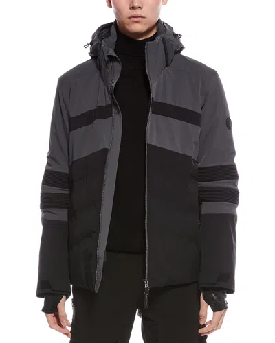 Bogner Henri Striped Padded Ski Jacket In Gray