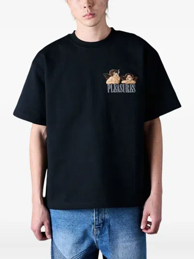 Pleasures Dynamic Oversize Crewneck T-shirt In Black