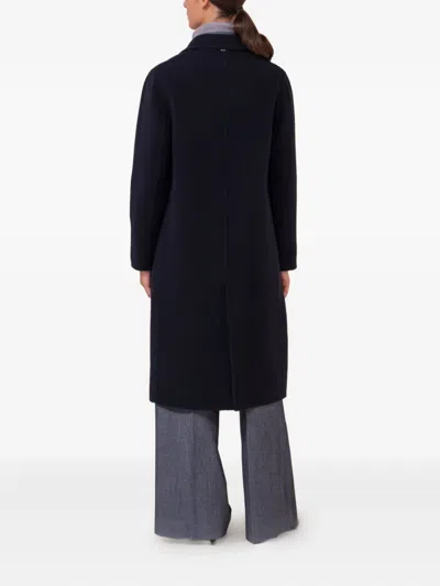 Fedeli Double-breasted Coat In Black