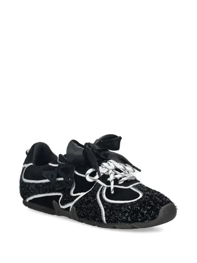Naked Wolfe Adored Ribbon-detail Sneakers In Black