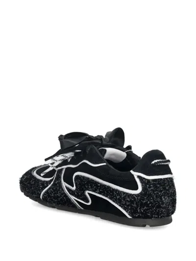 Naked Wolfe Adored Ribbon-detail Sneakers In Black