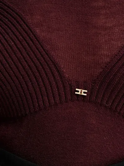 Elisabetta Franchi Ribbed Detail Knitwear In Red