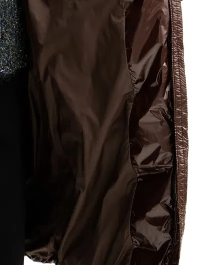 Pinko Burro Padded Coat In Brown