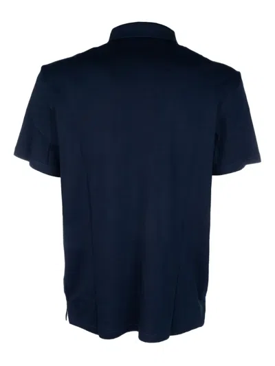 Calvin Klein Embroidered Polo Shirt In Blue