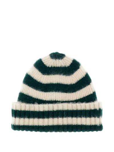 Howlin' Hard Working Striped-pattern Beanie Hat In Green