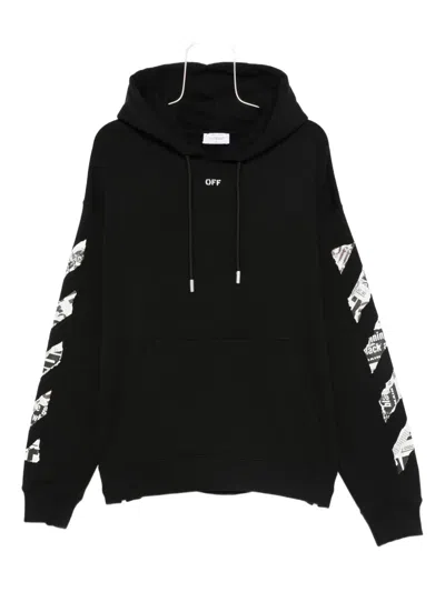 Off-white French Cotton-terry Hoodie In Black