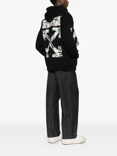 Off-white French Cotton-terry Hoodie In Black