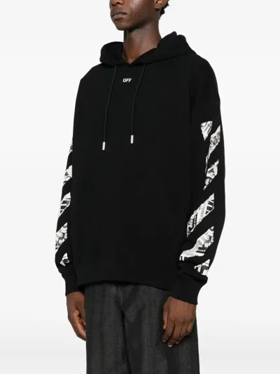 Off-white French Cotton-terry Hoodie In Black