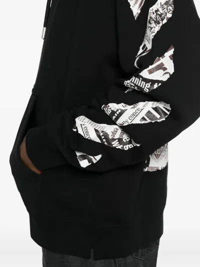 Off-white French Cotton-terry Hoodie In Black