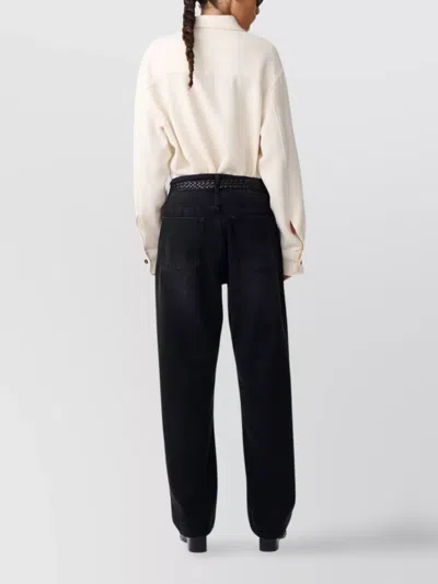 Studio Nicholson Long Sleeve Wool Shirt With Button Cuffs In Neutral