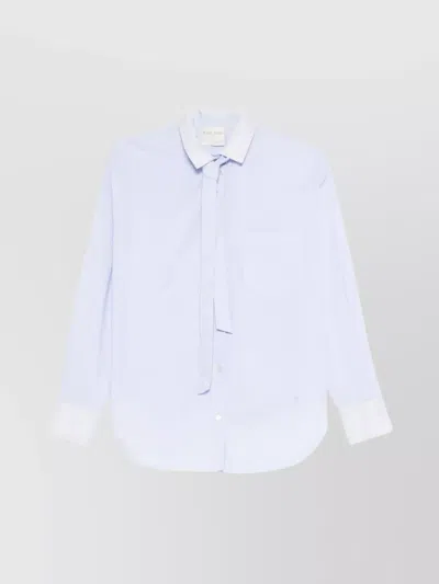 Forte Forte Oversized Cotton Poplin Shirt In Blue