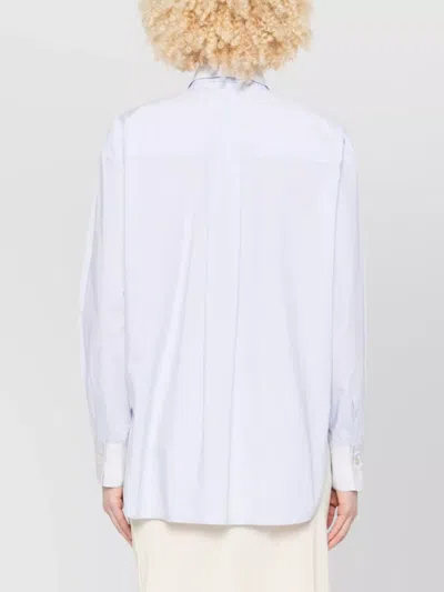 Forte Forte Oversized Cotton Poplin Shirt In Blue