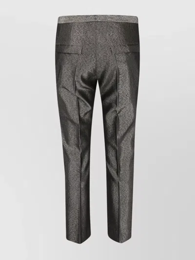 Sapio Textured Fabric Flared Trousers And Pockets In Gray