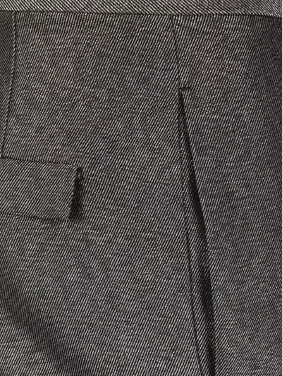 Sapio Textured Fabric Flared Trousers And Pockets In Gray