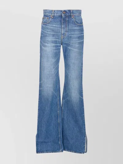 Chloé Valentino Garavani Joie De Jouer Leather Low-top Sneakers In Blue