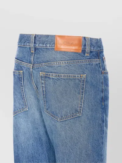 Chloé Valentino Garavani Joie De Jouer Leather Low-top Sneakers In Blue