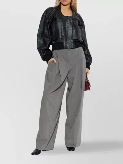 Jacquemus Cropped Crewneck Jacket Textured Finish In Multi