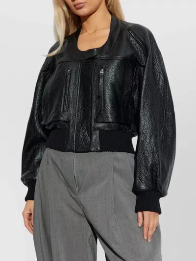 Jacquemus Cropped Crewneck Jacket Textured Finish In Multi