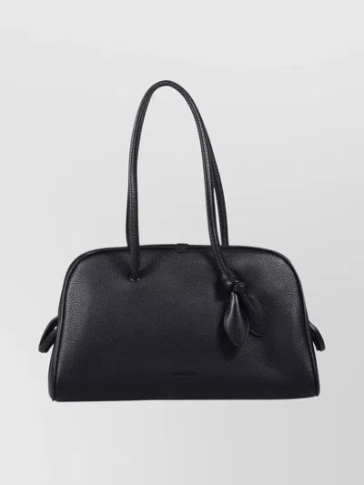 Jacquemus Le Petit Turismo Grain Leather Bag In Black