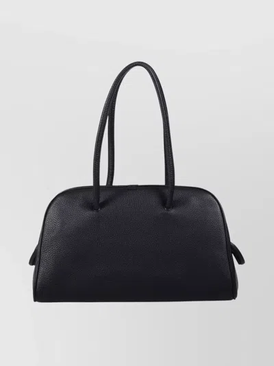 Jacquemus Le Petit Turismo Grain Leather Bag In Black