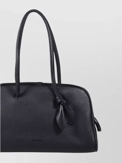 Jacquemus Le Petit Turismo Grain Leather Bag In Black
