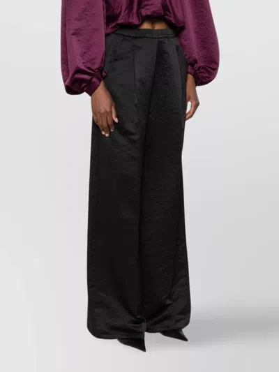 Forte Forte High Waist Wide Leg Trousers With Pockets In Black