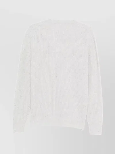 Lardini Men's Ribbed Crew Neck Sweater In Gray