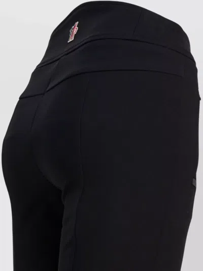 Moncler Nylon Trousers Featuring Belt Loops And Zip Pockets In Black
