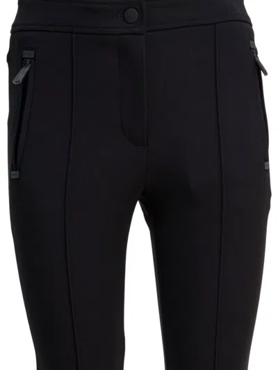 Moncler Nylon Trousers Featuring Belt Loops And Zip Pockets In Black