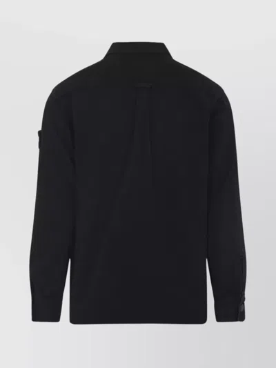 Stone Island Comfortable Overshirt With Chest Pockets In Black