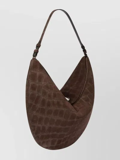 Jacquemus Dark Brown The Ovalo Hobo Bag In Brown