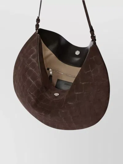 Jacquemus Dark Brown The Ovalo Hobo Bag In Brown