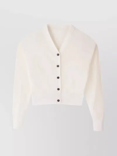 Jacquemus Short Cardigan Sweater In White