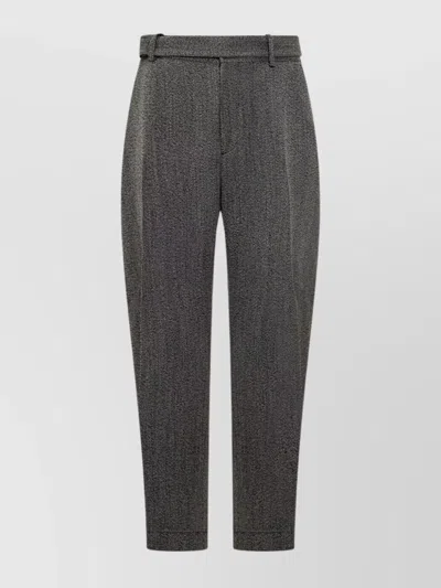 Studio Nicholson Belted Pants Featuring Pleated Design In Gray