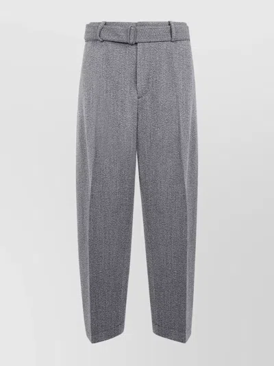 Studio Nicholson Belted Pants Featuring Pleated Design In Gray