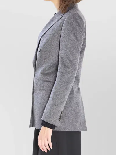 Tagliatore Jasmine Peak-lapels Double-breasted Blazer In Gray